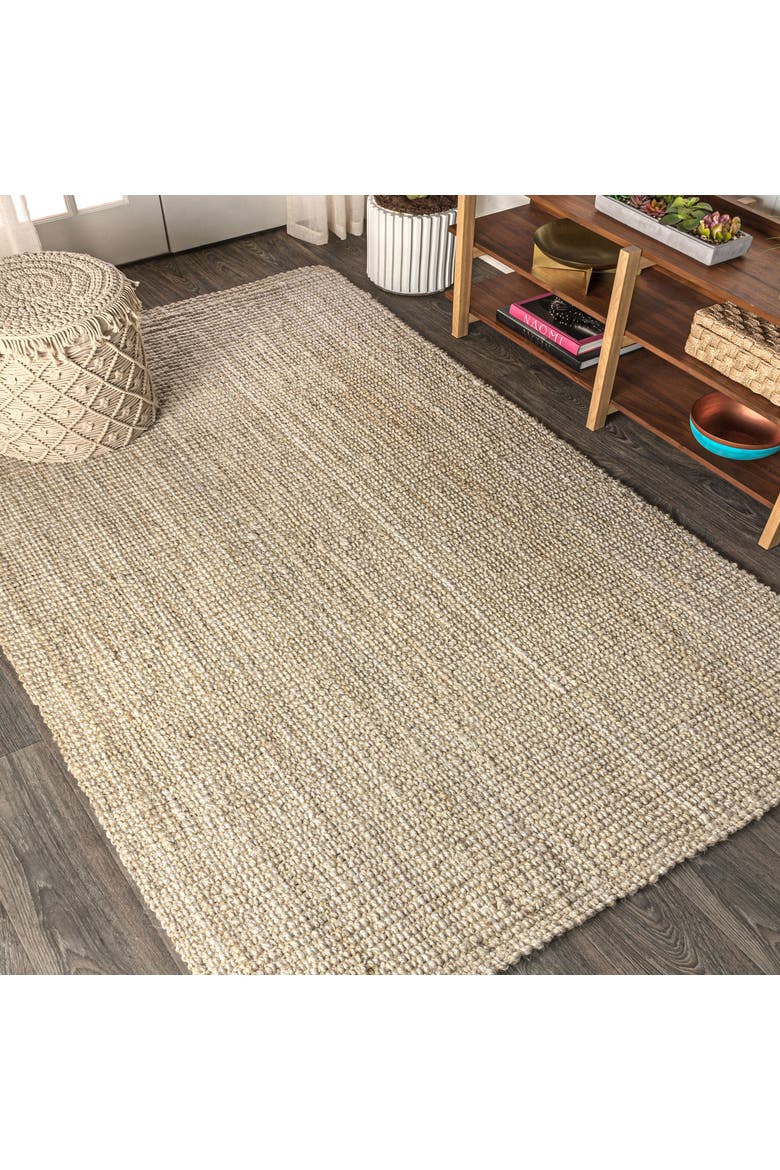 Hiro Hand Woven Chunky Jute Area Rug, Alternate, color, Ivory