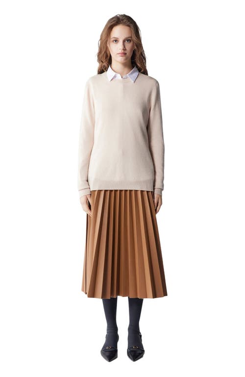 Gobi Mongolian Cashmere Crew Neck Sweater In Neutral