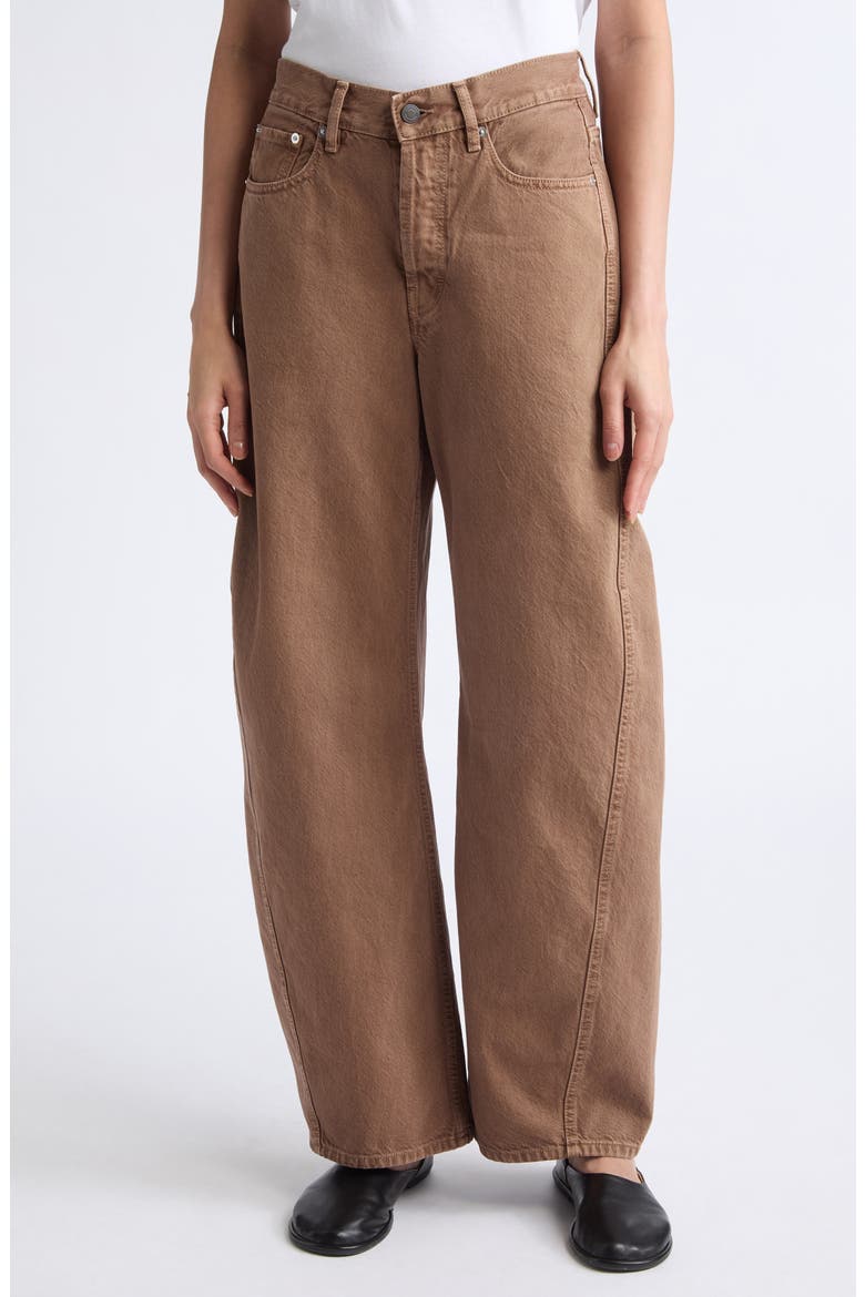 Callum Barrel Leg Jeans, Main, color, BRONZE
