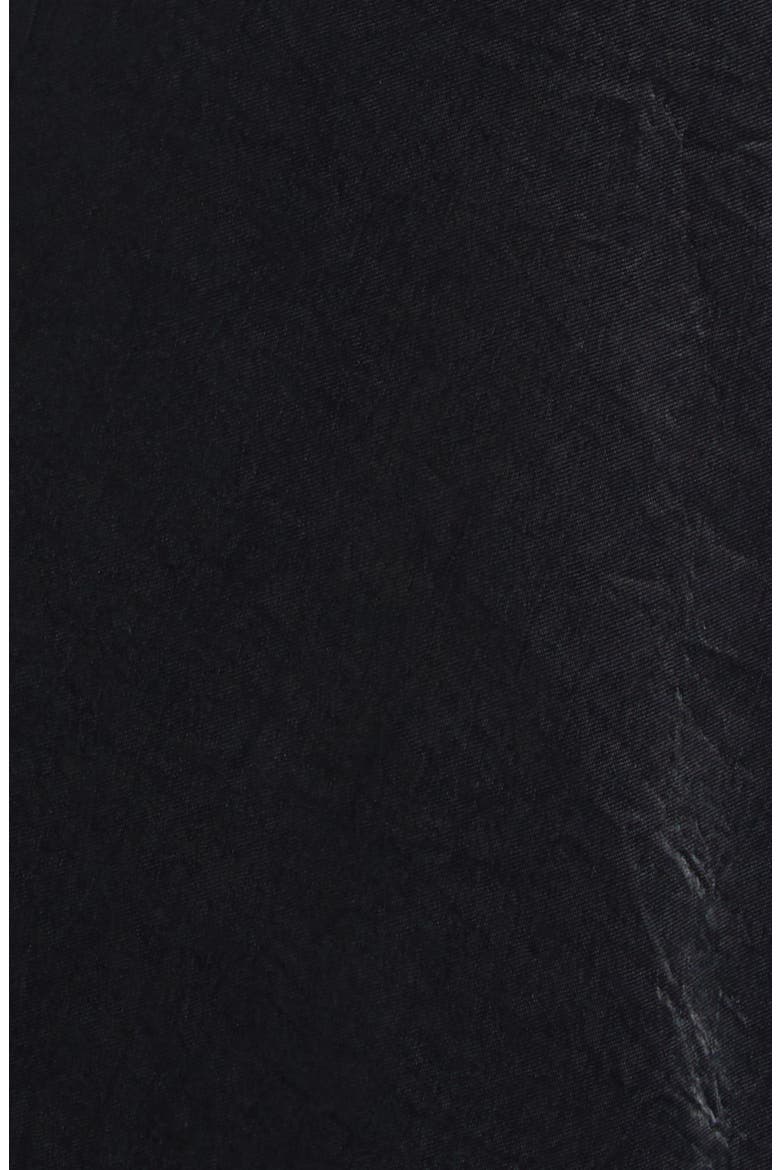 Crinkle Finish Satin Skirt, Alternate, color, BLACK