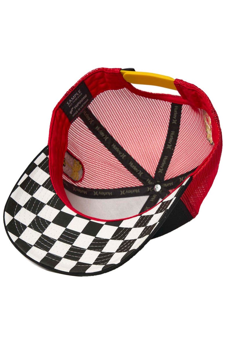 Hurley Men's Hurley Black/Red NASCAR Trucker Snapback Hat, Alternate, color, 