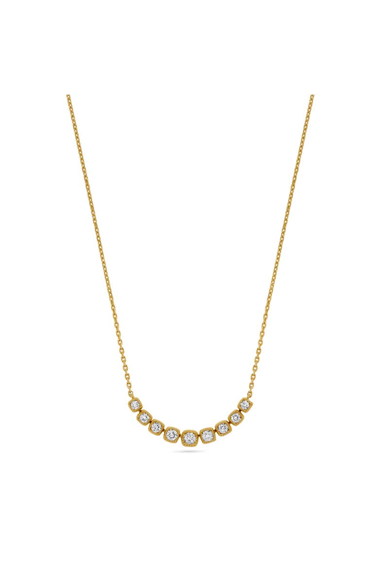 Milgrain Diamond Layered Pendant Necklace in 14K Yellow Gold, Main, color, 14K Yellow Gold