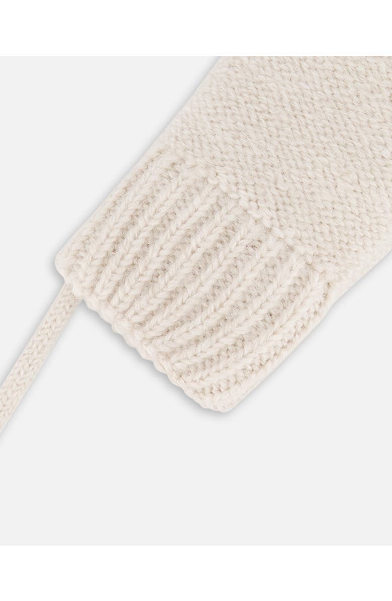 Deux par Deux Gender Inclusive Infant Knit Mittens, Alternate, color, Off-White