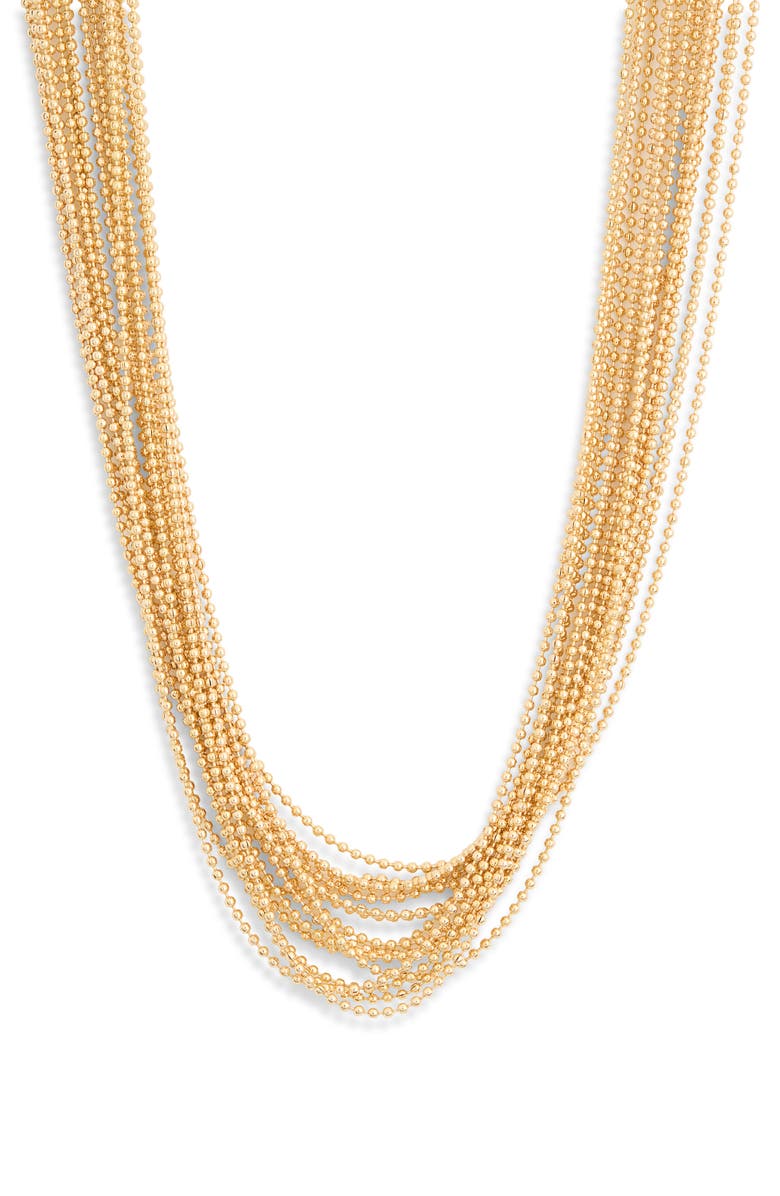NORDSTROM RACK Multistrand Chain Necklace, Main, color, 