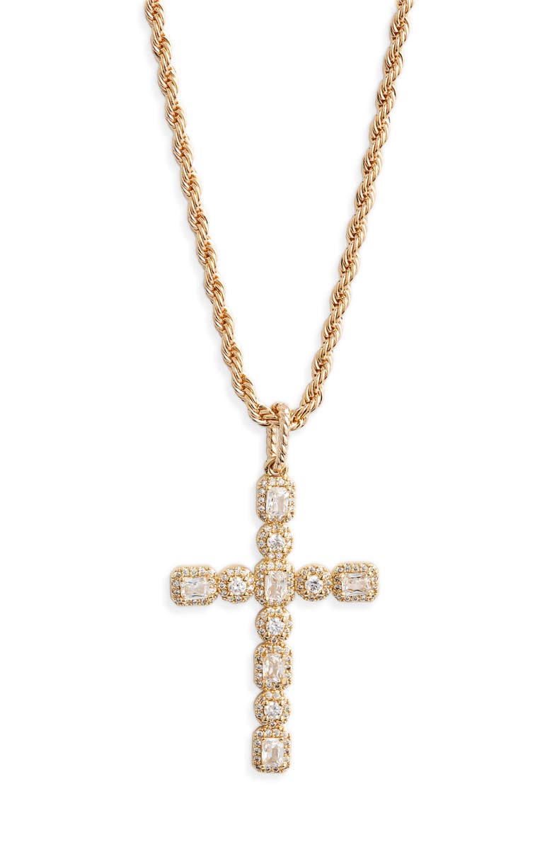 Child of Wild Lavina Cross Pendant Necklace, Main, color, Gold