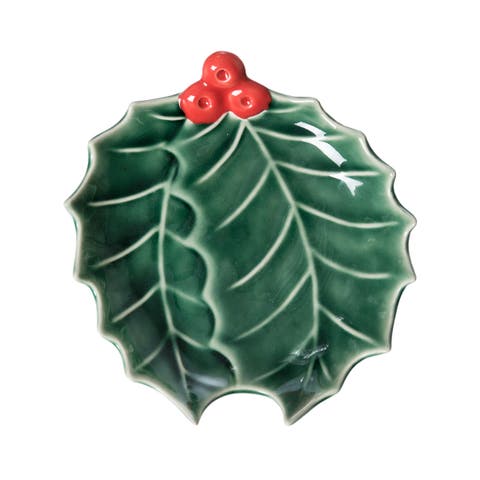 Berries and Holly Decorative Christmas Plate