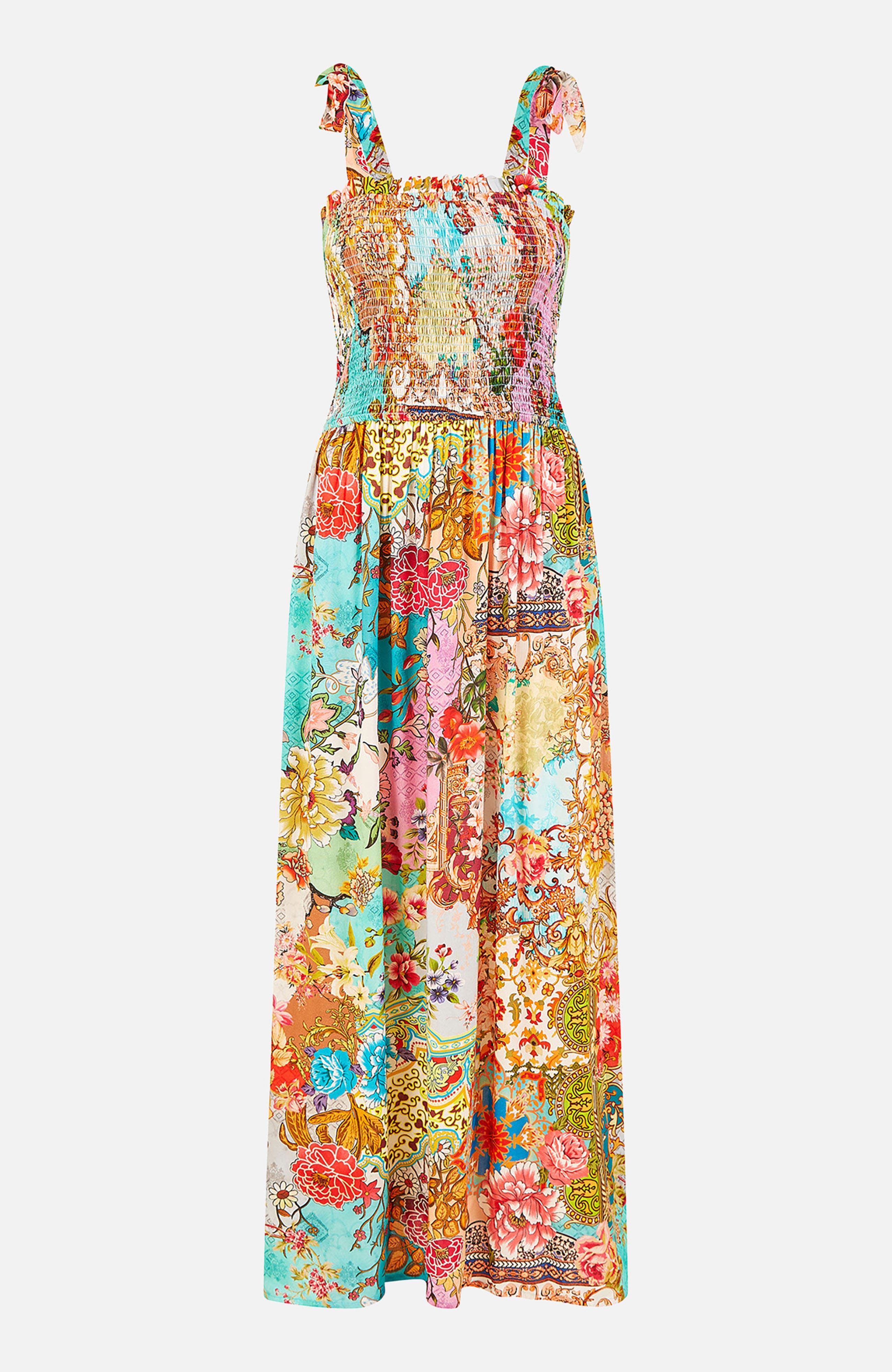 Patchwork Split Hem Maxi Dress - image 2