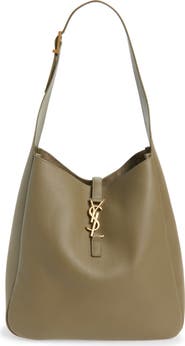 Saint Laurent Large Le 5 À 7 Leather Hobo Bag