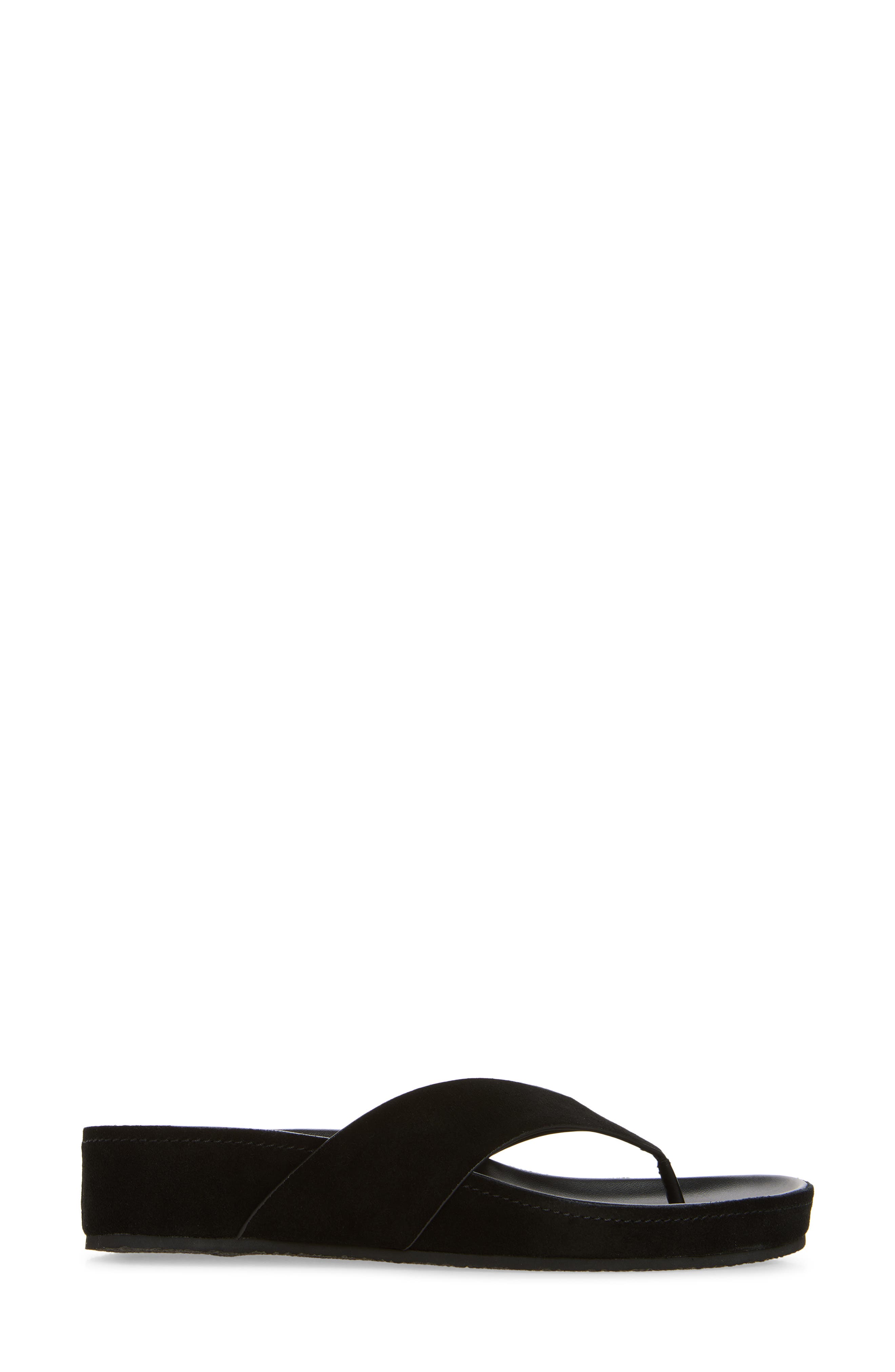 Jeffrey Campbell Relaxer Platform Thong Sandal, Alternate, color, Black Suede Black