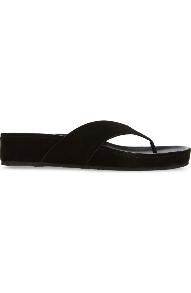 Jeffrey Campbell Relaxer Platform Thong Sandal, Alternate, color, Black Suede Black