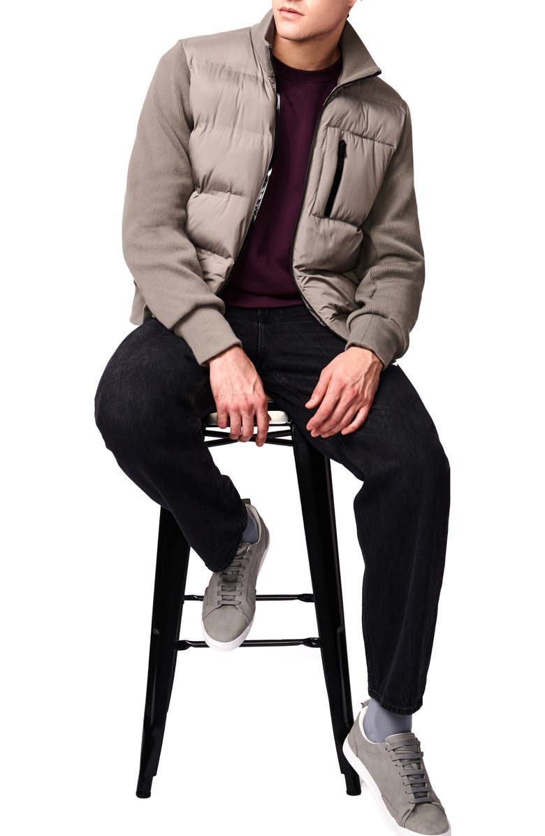 Bernardo Knit Combo Puffer Jacket, Alternate, color,