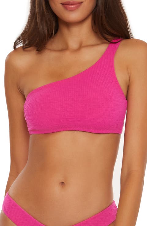 Pucker Up Asymmetric One-Shoulder Bikini Top