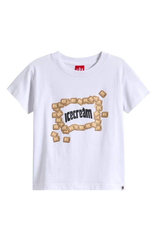 Icecream Kids' Graham Cotton Graphic T-shirt In White
