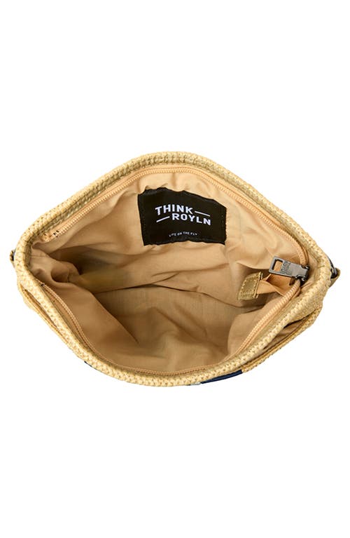 Think Royln Coastal Escape 2.0 Raffia Crossbody Bag In Sand