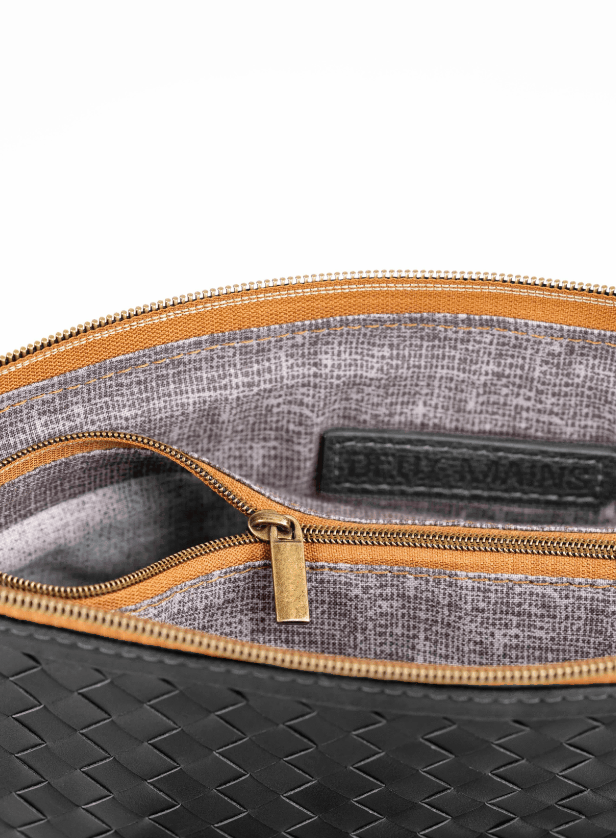 Deux Mains Woven Crossbody Bag, Alternate, color, Black