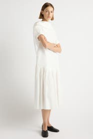 Modern Citizen Babba Shirred Scarf-Neck Dress