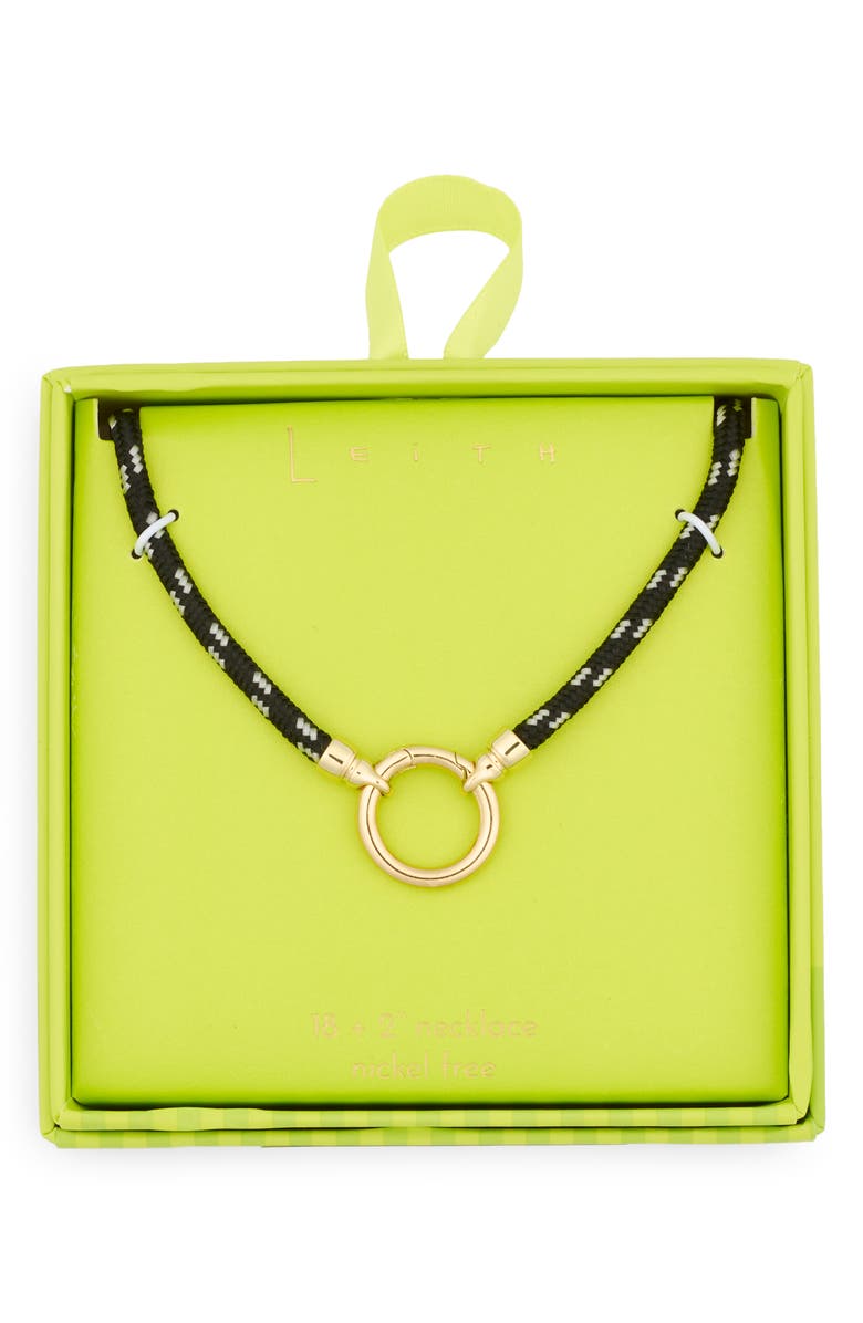 Leith Charm Holder Braided Cord Necklace, Main, color,