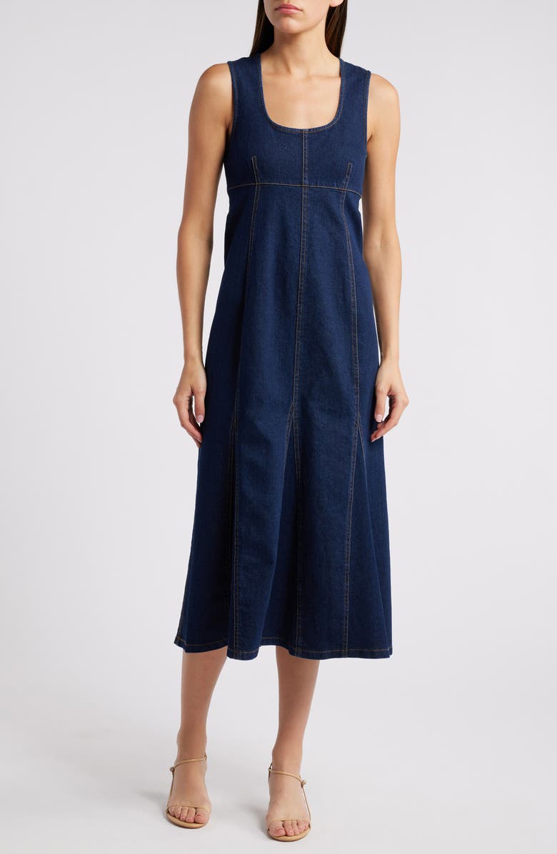 Rails Minna Denim Dress, Main, color, Rinse Indigo