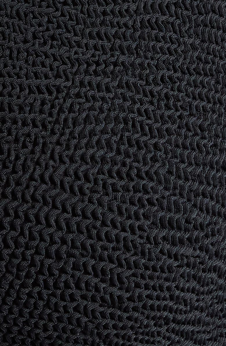 Hunza G Carla Crinkle Two-Piece Swimsuit, Alternate, color, Black