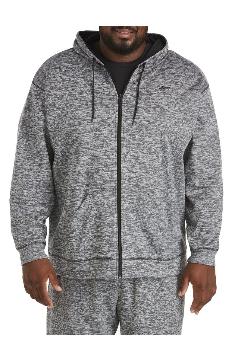 Reebok Big & Tall Performance Fleece Full-Zip Hoodie, Main, color, 
