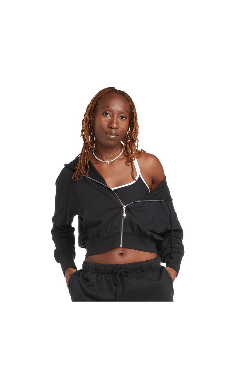 ELECTRIC YOGA Thunder Zip Up Hoodie, Main, color, Black