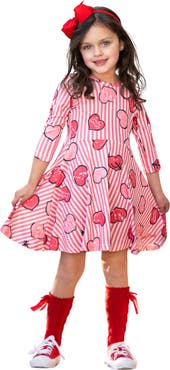 Mia Belle Girls Girls SmileyWorld Love Stamped Skater Dress