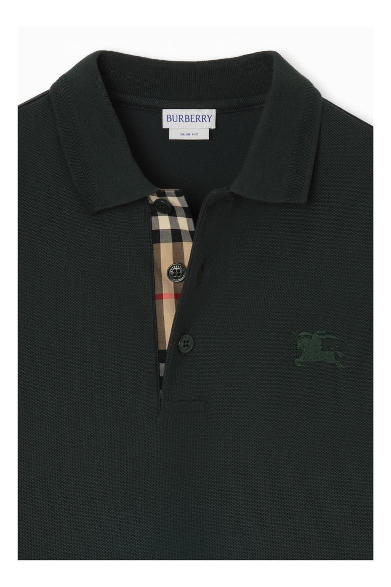 Long-sleeve Cotton Polo Shirt, Alternate, color, Marsh green