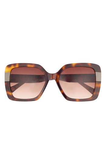 Ted Baker 56mm Gradient Square Sunglasses In Brown
