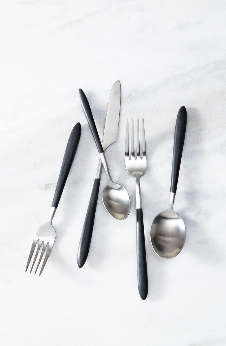 Fortessa Velo 20-Piece Flatware Set, Alternate, color, Black