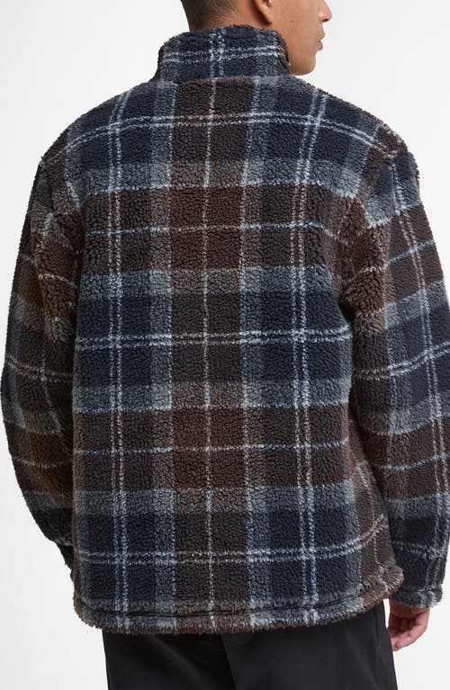 Barbour Tartan Faux Shearling Jacket In Multi
