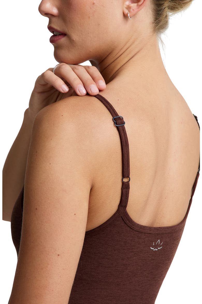Keep Pace Space Dye Bike Romper, Alternate, color, ICED MOCHA HEATHER