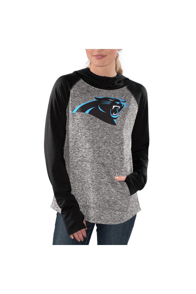 Women's G-III 4Her by Carl Banks Heathered Gray/Black Carolina Panthers Championship Ring Pullover Hoodie, Alternate, color, Heather Gray