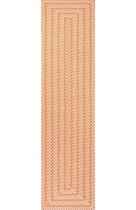 Chevron Modern Concentric Squares Indoor/Outdoor Area Rug