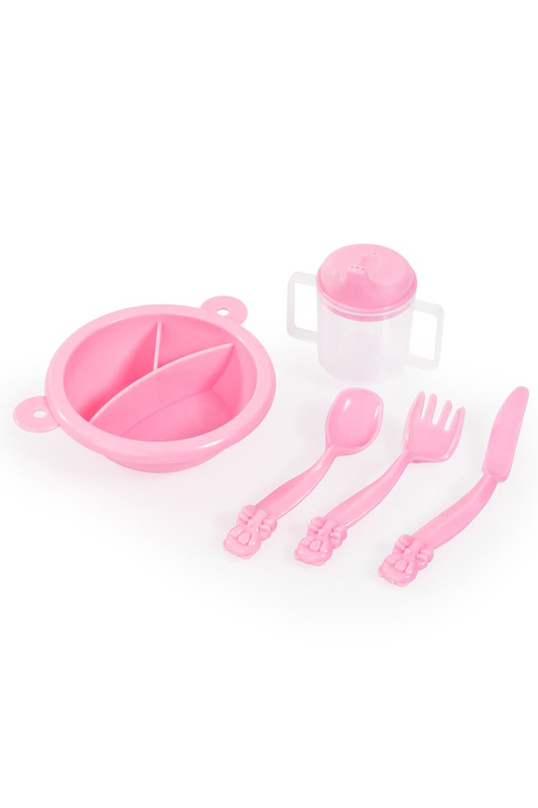 Travel 9 Piece Set Black, Pink, Hearts, for Dolls Up to 18 Inches, Alternate, color, Multicolored