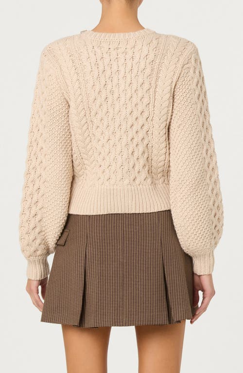 Astr The Label Cathryn Embellished Cardigan In White