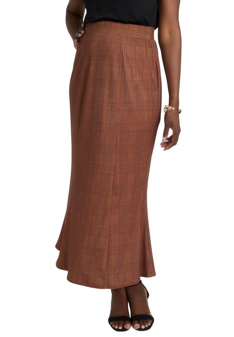 Stretch Knit Maxi Skirt (Plus)