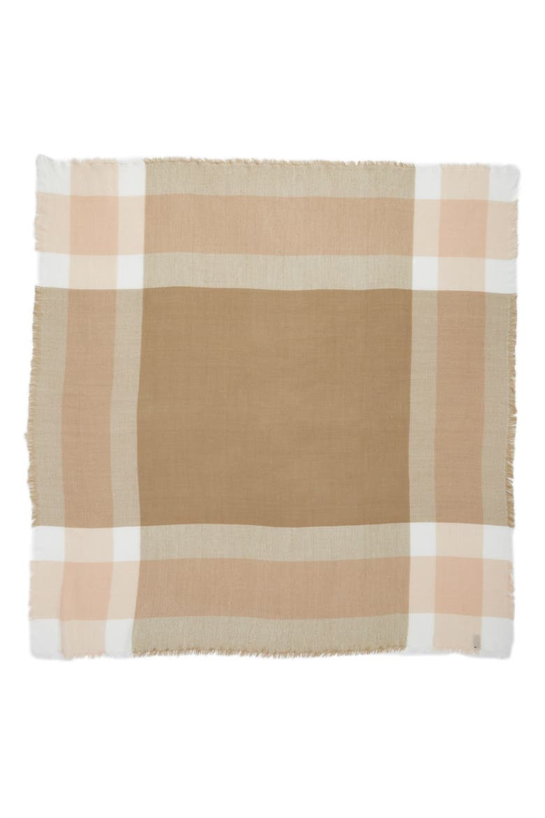 Plaid Blanket Scarf, Alternate, color, TAUPE