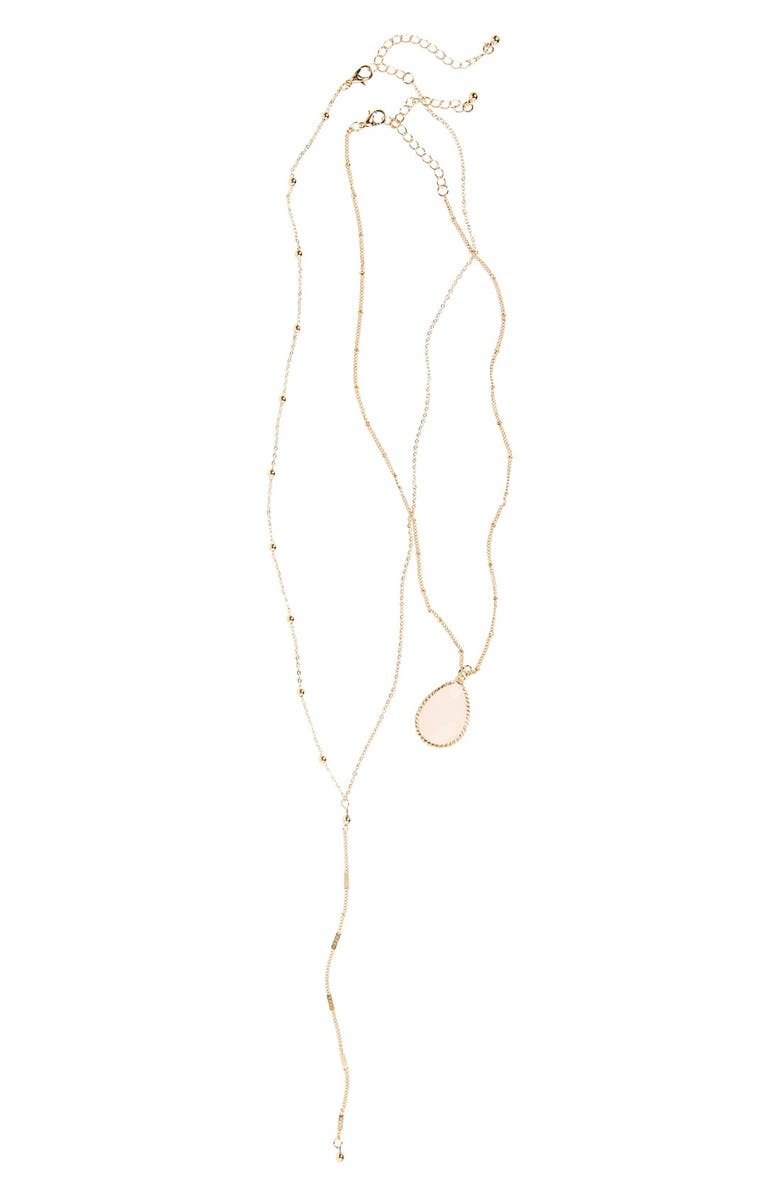 BP. Natural Stone & Y-Chain Necklaces, Main, color, 