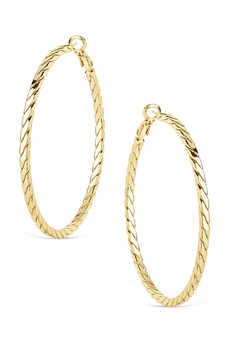 Everyday Fringe Hoop Earrings, Main, color, GOLD