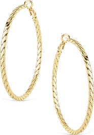 Sterling Forever Everyday Fringe Hoop Earrings