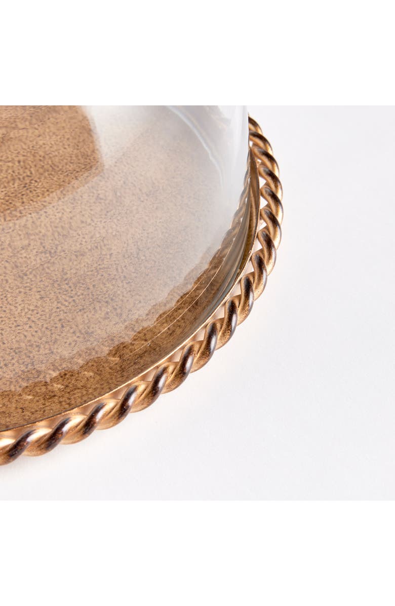 Napa Home & Garden Braiden Tray With Cloche Small, Alternate, color, Gold