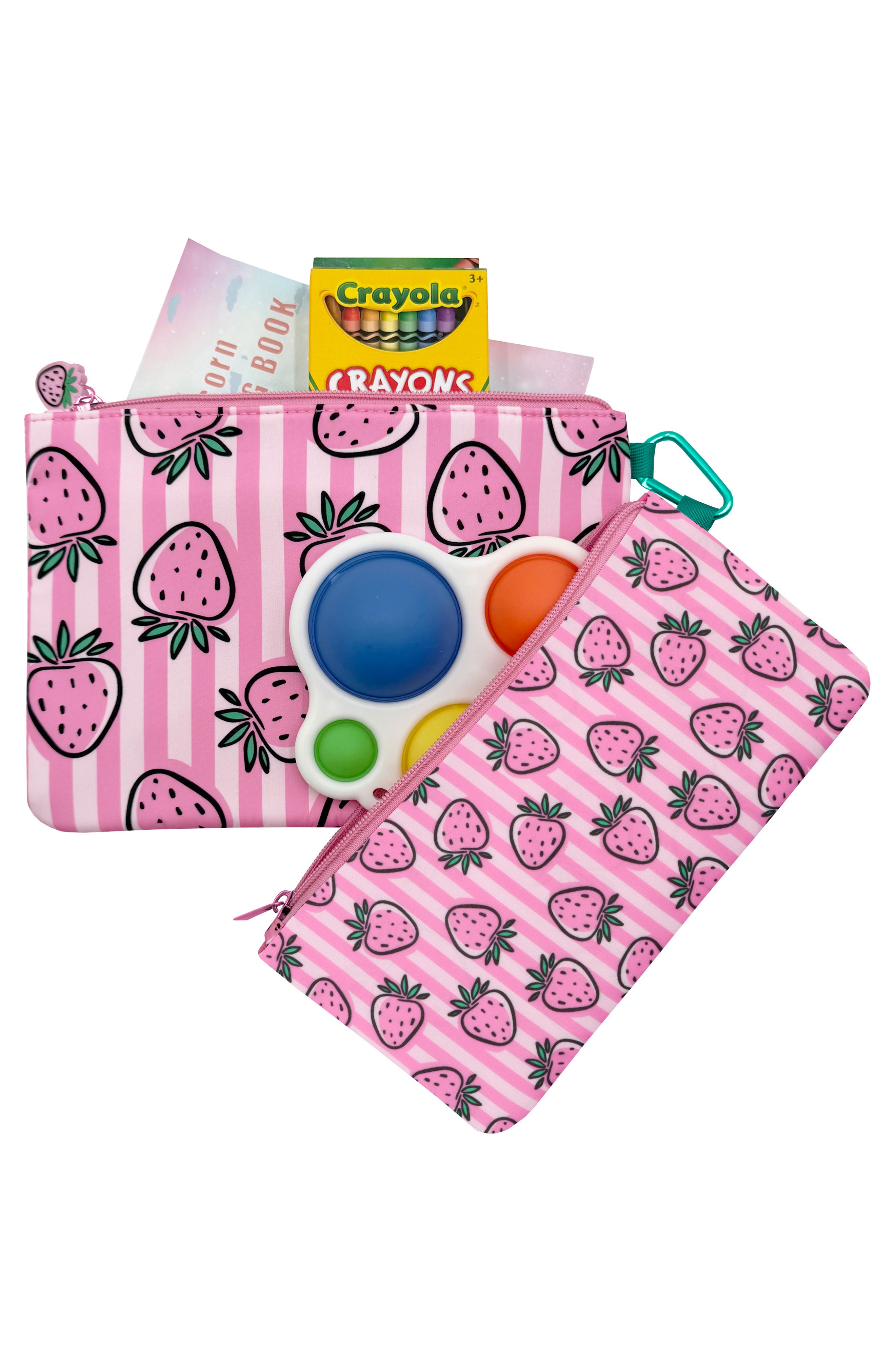 MYTAGALONGS Kids' Mini 2-Pack Organizing Pouches, Alternate, color, Pink