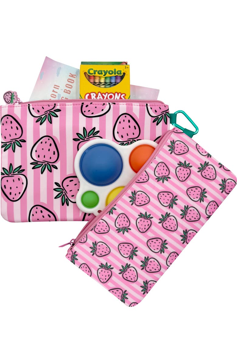 MYTAGALONGS Kids' Mini 2-Pack Organizing Pouches, Alternate, color, Pink