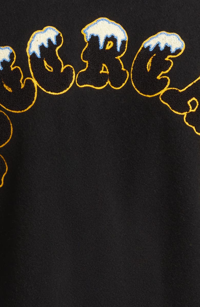 ICECREAM Flap Jack Wool Blend Letterman Jacket, Alternate, color, 