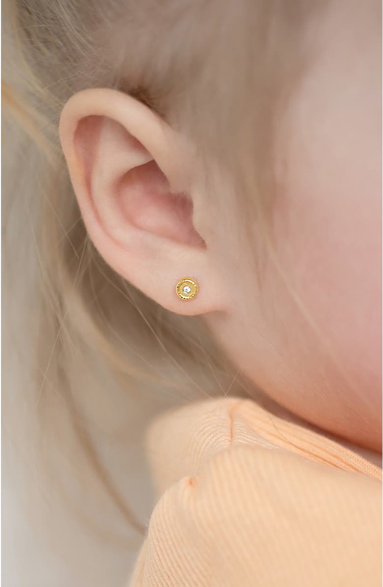 In Season Jewelry 14k Round Bezel Set Earrings, Alternate, color, Gold