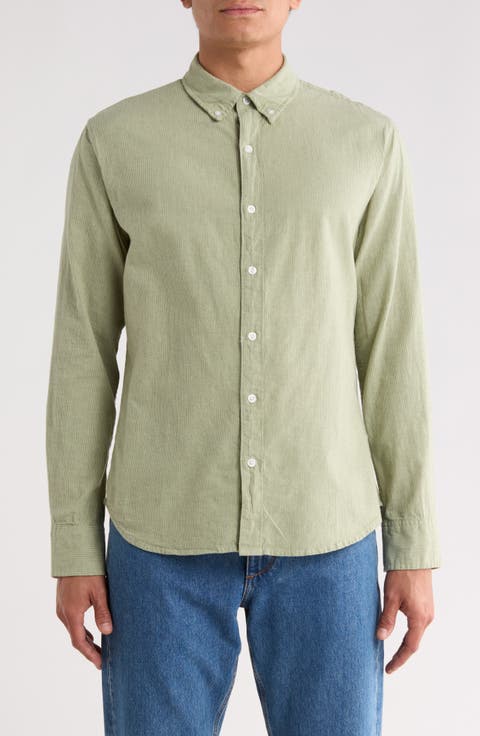 Everyday Pinstripe Button Front Shirt