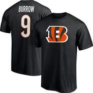 FANATICS Men's Fanatics Branded Joe Burrow Black Cincinnati Bengals Player Icon Name & Number T-Shirt