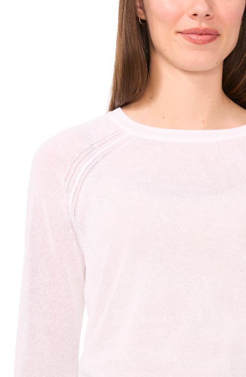 Halogen ® Crewneck Raglan Sleeve Sweater In White