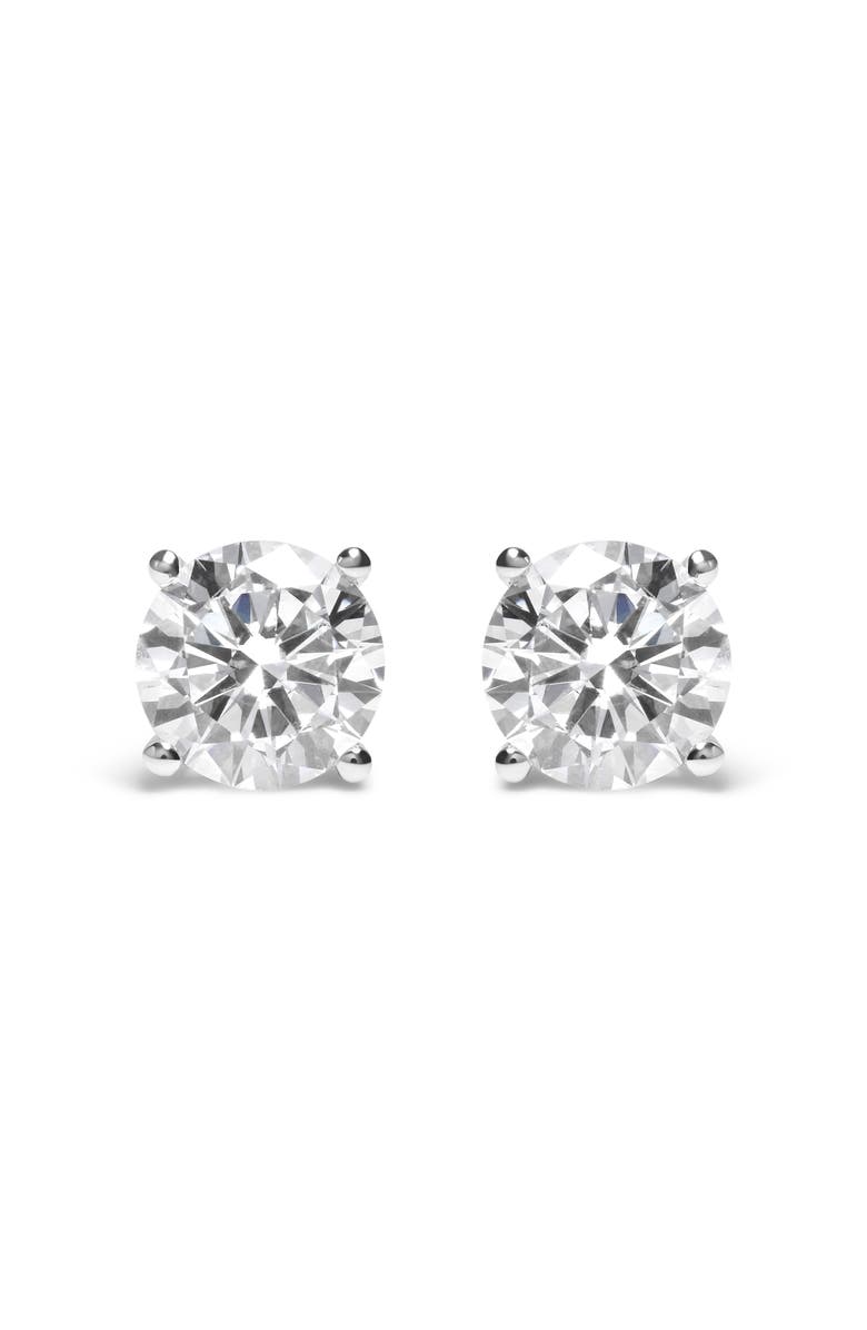 Haus of Brilliance IGI Certified 14K White Gold 5.00 Cttw Lab Grown Diamond Solitiare Stud Earrings, Main, color, White