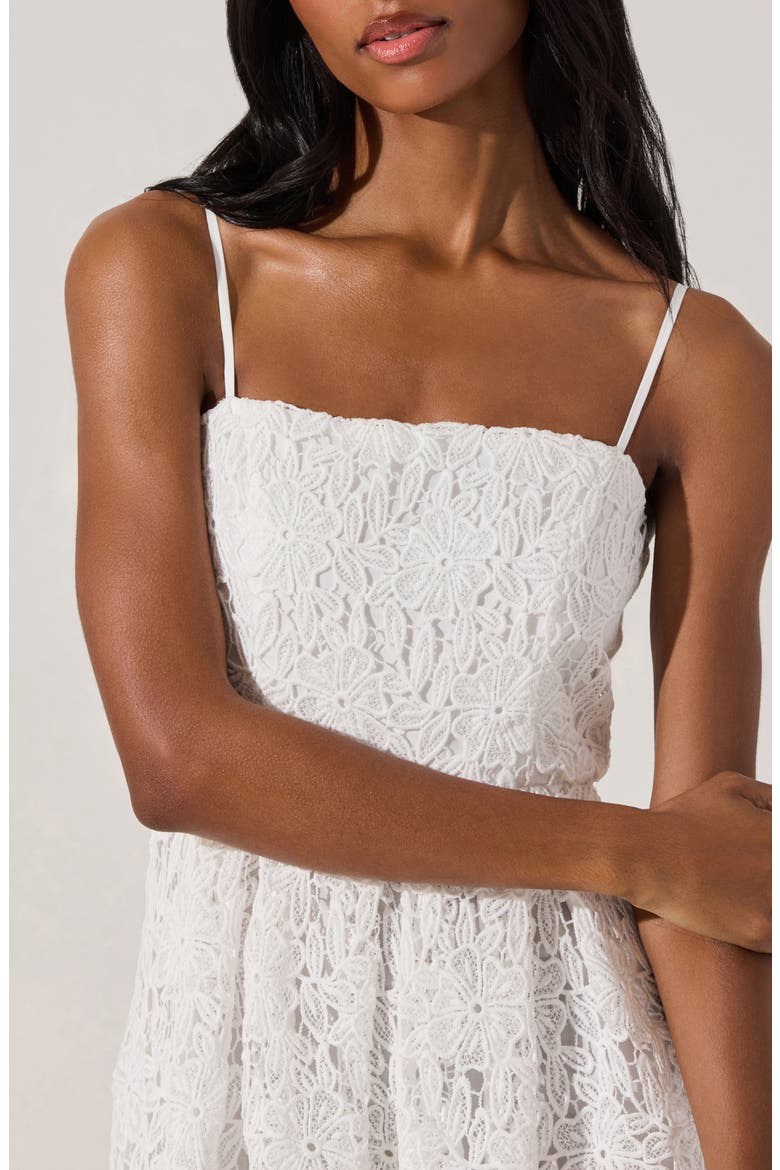 Floral Lace Dress, Alternate, color, WHITE